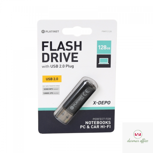 Pendrive USB 2.0 X-Depo 128GB czarny PLATINET PMFE128