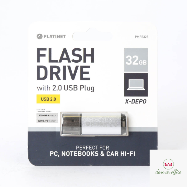 Pendrive USB 2.0 X-Depo 32GB srebrny PLATINET PMFE32S
