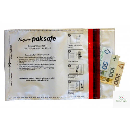 Koperty NC bezpieczne (Bankowe) B4 HK 100szt.