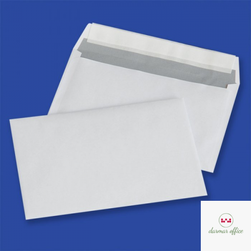 Koperty C6 HK białe 80g (1000szt.) NC samoklejące z paskiem 11032010