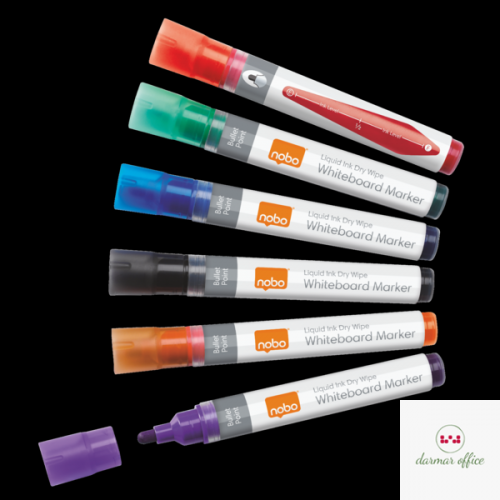 Markery suchościeralne NOBO Liquid Ink różne kolory 1901077