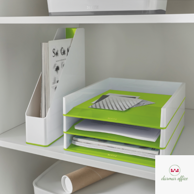 Półka na dokumenty Leitz WOW dwukolorowa, zielona 53611054