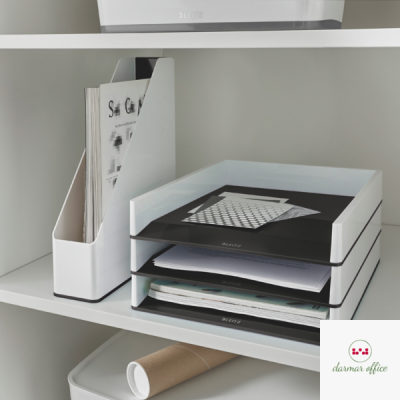 Półka na dokumenty Leitz WOW dwukolorowa, czarna 53611095