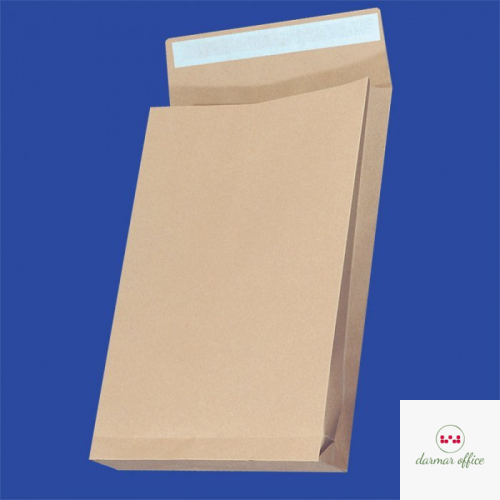 Koperty B4 HK brązowe 130g RBD (25szt.) NC z rozszerzanymi bokami