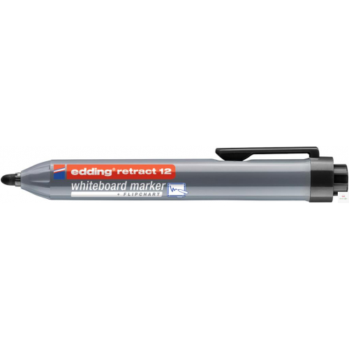 Marker do tablic automatyczny okrągła końcówka 1,5-3 mm czarny Edding retract12/001/C