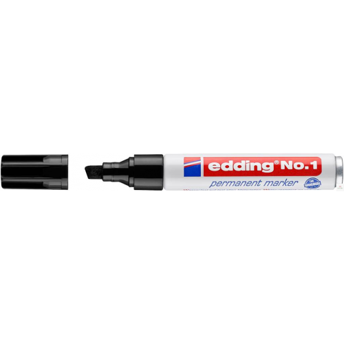 Marker permanentny ścięty 1-5mm czarny EDDING 1/001/C