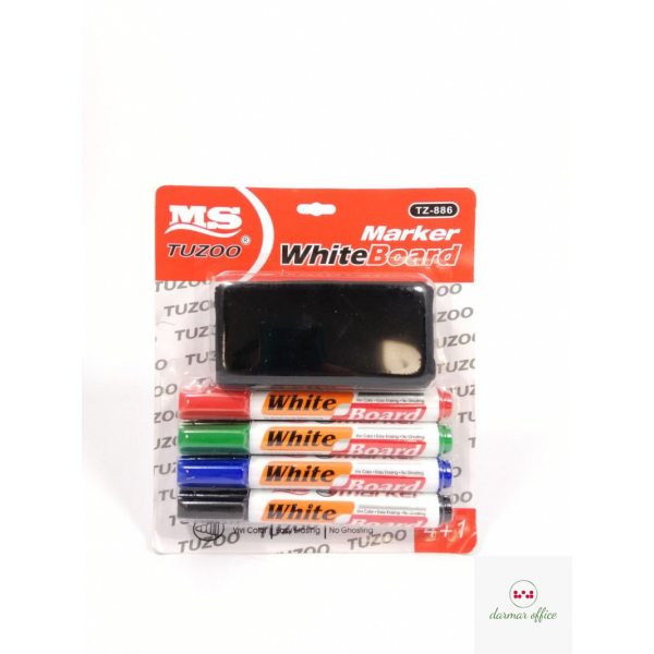 Marker suchościeralny 4 szt.+ gąbka  AMATZ886/882 OPEN