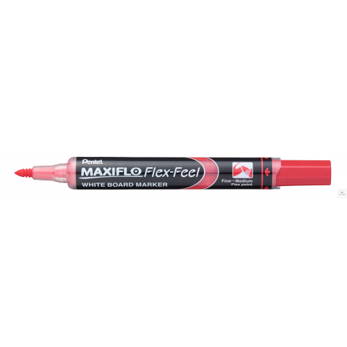 Marker MAXIFLO z elastyczną końcówką FLEX FEEL czerwony MWL5SBF -B PENTEL