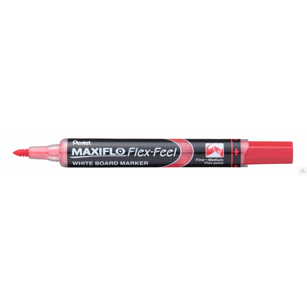 Marker MAXIFLO z elastyczną końcówką FLEX FEEL czerwony MWL5SBF -B PENTEL