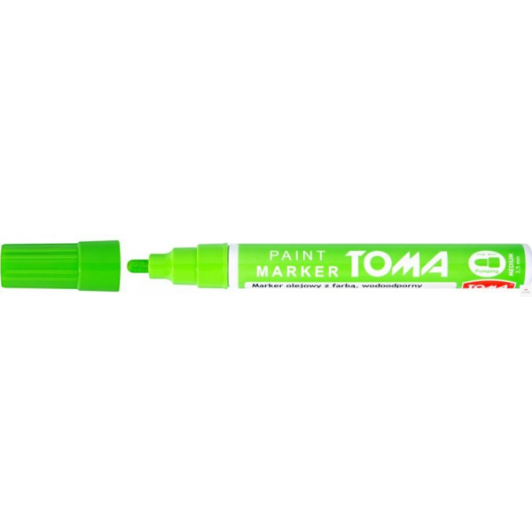 Marker olejowy, fibrowa końcówka 2,5mm, zielony jasny TO-440 Toma