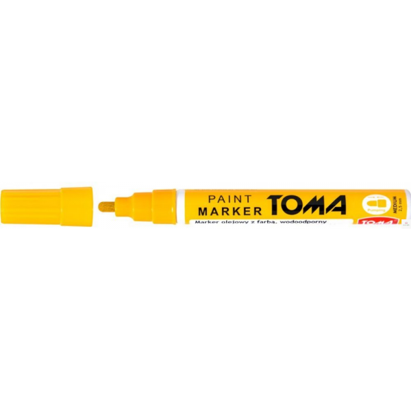 Marker olejowy, fibrowa końcówka 2,5mm, żółty TO-440 Toma