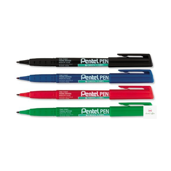 Marker z okrągłą fibrową końcówką czarny NMS50-A PENTEL