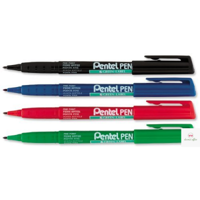 Marker z okrągłą fibrową końcówką czarny NMS50-A PENTEL