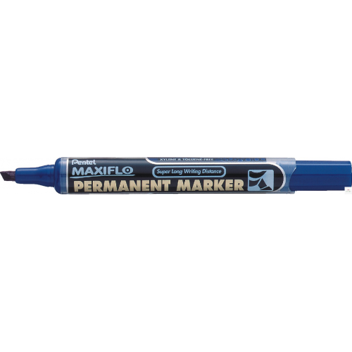 Marker permanentny MAXIFLO NLF60 niebieski ścięty z tłoczkiem PENTEL