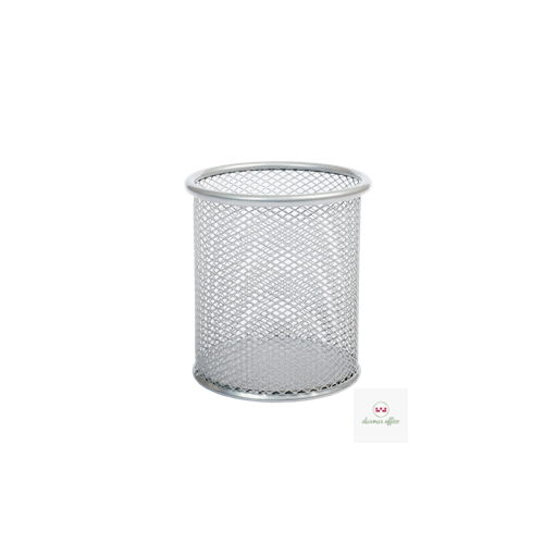 Kubek na długopisy DOTTS siatka srebrny 98x91mm (wys.xśr.)