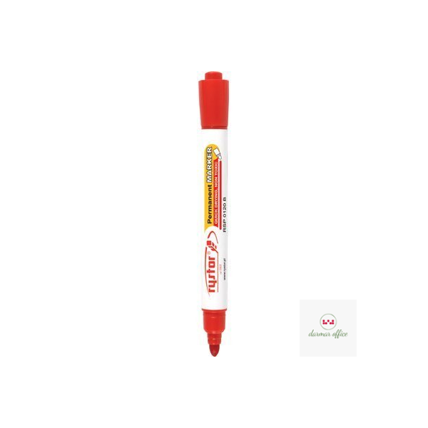 Marker permanentny RYSTOR RMP-1 czerwony, okrągła końcówka 458-001