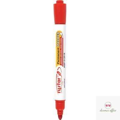 Marker permanentny RYSTOR RMP-1 czerwony, okrągła końcówka 458-001
