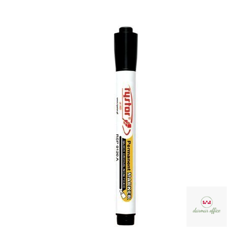 Marker permanentny RYSTOR RMP-1 czarny, okrągła końcówka 458-000