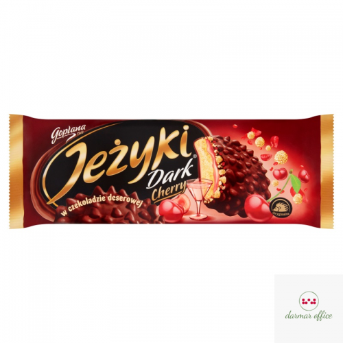 Ciastka JEŻYKI Dark Cherry 140g w czekoladzie deserowej