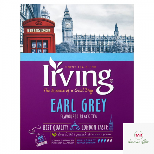 Herbata IRVING Earl Grey 100 torebek 1,5g czarna