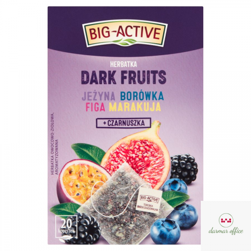 Herbata BIG-ACTIVE DARK FRUTIS JEŻYNA-BORÓWKA-FIGA-MARAKUJA-CZARNUSZKA