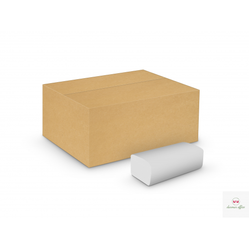 Ręczniki papierowe składane celuloza, 2 warstwy, biały, V-Fold 3000 listków (20szt) VELVET PROFESSIONAL No Name 5600047