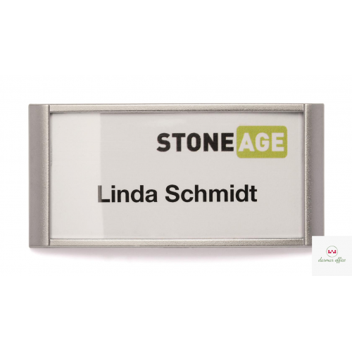 Identyfikator z magnesem 30x65 (10) Srebrny 854023 DURABLE