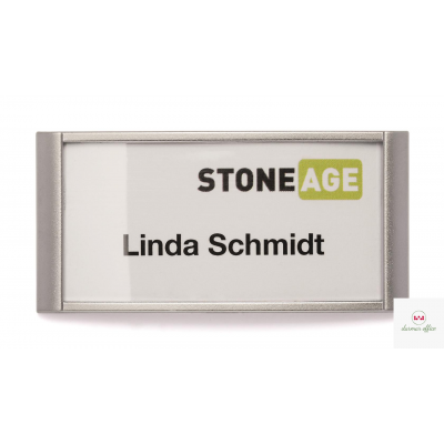 Identyfikator z magnesem 30x65 (10) Srebrny 854023 DURABLE