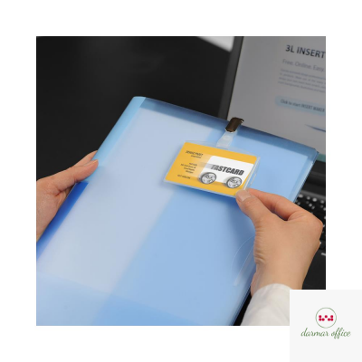 Karta identyfikacyjna (50szt.) z klipsem pozioma + wkładki a4  11131 3L