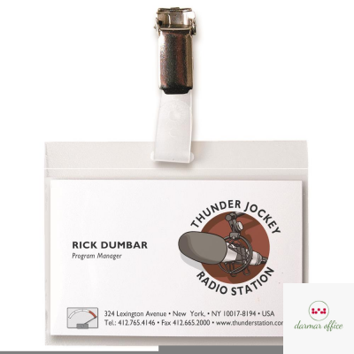 Karta identyfikacyjna (50szt.) z klipsem pozioma + wkładki a4  11131 3L