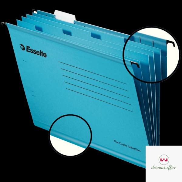 Teczki zawieszane z przekładkami Esselte Classic A4, niebieski, 10 szt. 93133