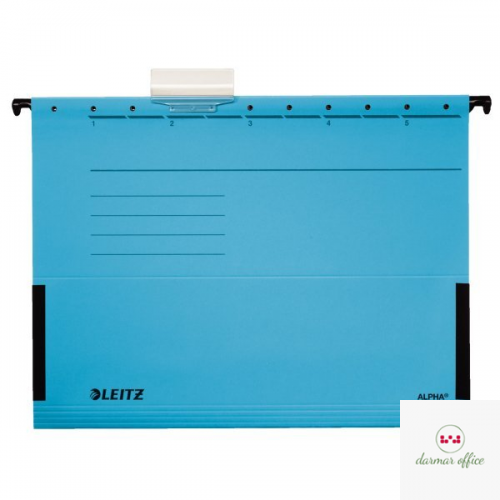 Teczki zawieszane z boczkami ALPHA, niebieski, Leitz 19860135