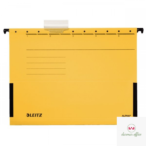 Teczki zawieszane z boczkami ALPHA, żółty, Leitz 19860115