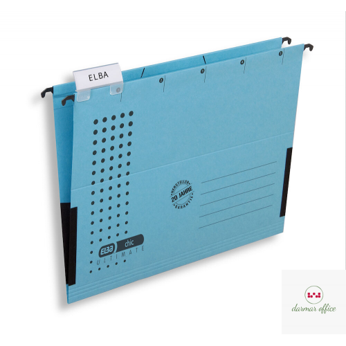 Teczka zawieszana A4 ELBA CHIC ULTIMATE niebieska 100552099 z płóciennymi boczkami