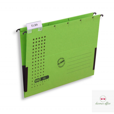 Teczka zawieszana A4 ELBA CHIC ULTIMATE zielona 100552104 z płóciennymi boczkami 100552104