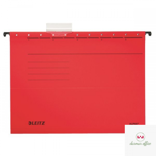 Teczki zawieszane ALPHA, czerwony, Leitz 19850125