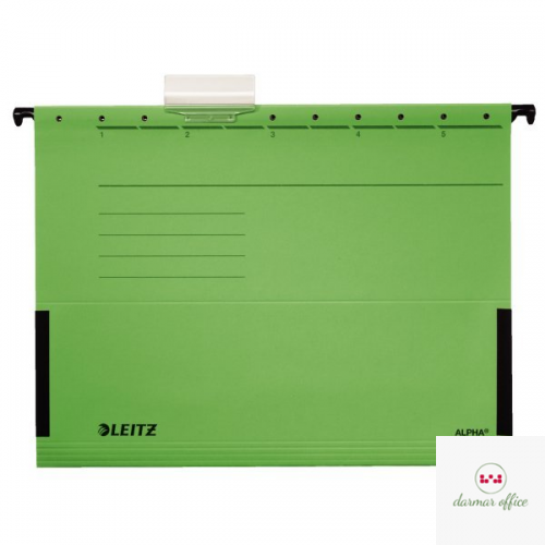 Teczki zawieszane z boczkami ALPHA, zielony, Leitz 19860155