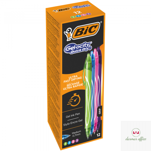 Długopis żelowy BIC Gel-ocity Quick Dry mix FUN, 964826/965012