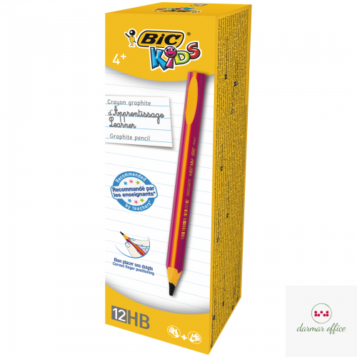 Ołówek bez gumki BIC Kids Evolution HB, różowy, 919263