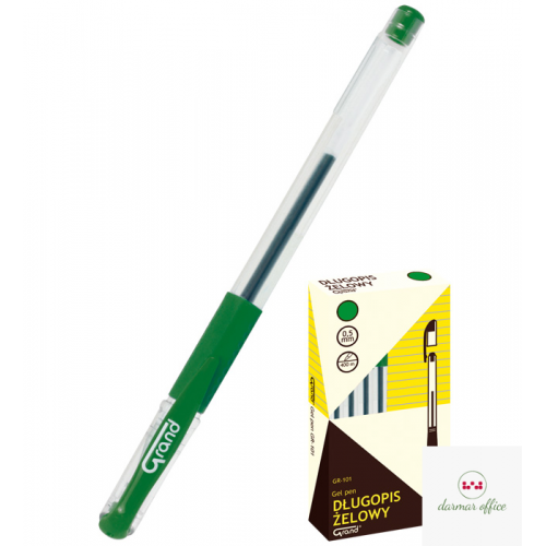 Pióro żelowe GR-101 zielony 160-1028 GRAND