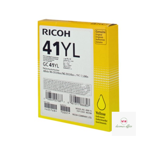 Tusz RICOH GC 41YL (405768) żółty 600str