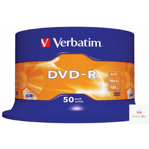 Płyta DVD-R VERBATIM CAKE(50) Matt Silver 4.7GB x 16  43548