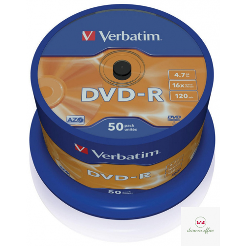 Płyta DVD-R VERBATIM CAKE(50) Matt Silver 4.7GB x 16  43548