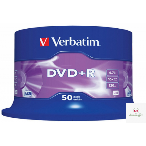 Płyta DVD+R VERBATIM CAKE(50) Matt Silver 4.7GB x16 43550