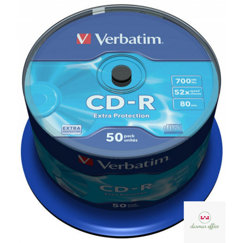 Płyta CD-R VERBATIM CAKE(50) Extra Protection 700MB x52  43351