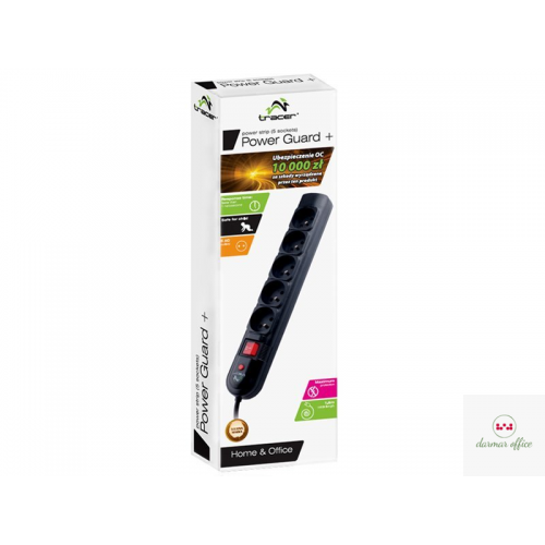 Listwa zasilająca TRACER PowerGuard 1.8m 5 gniazd TRALIS30406