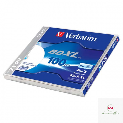 Płyta BD-R XL VERBATIM Blu-ray 100GB nadruk Jewel Case speed 4x 43789