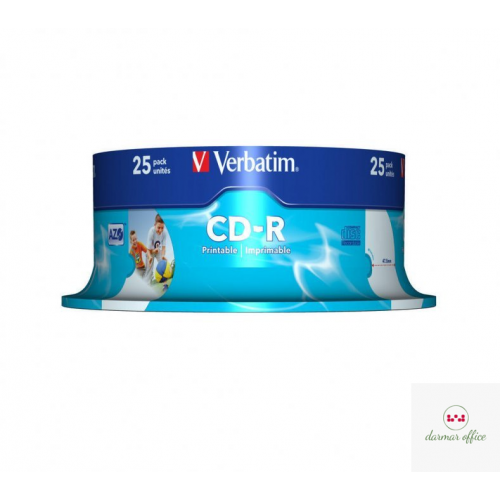 Płyta CD-R VERBATIM CAKE(25) do nadruku 43439 Wide DataLife+AZO