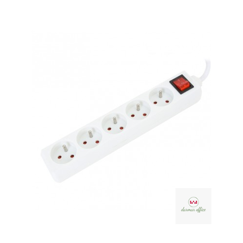 Listwa zasilająca z 5 gniazdami 1,5 m biała OMEGA OL5F15W