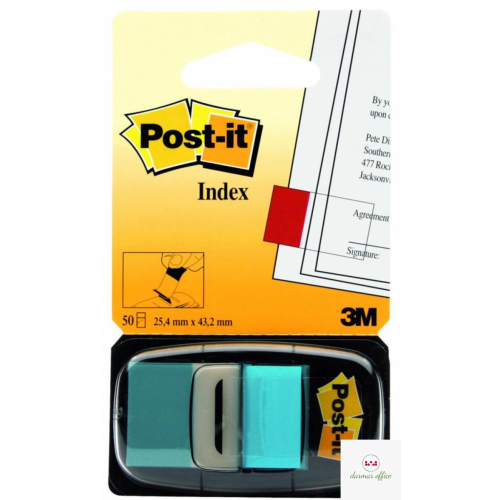 Zakładki indeksujące POST-IT (680-23), PP, 25,4x43,2mm, 50 kart., jaskrawoniebieskie